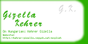 gizella kehrer business card